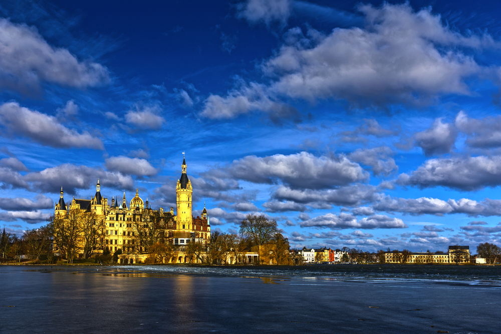 Schweriner Schloss im Winter